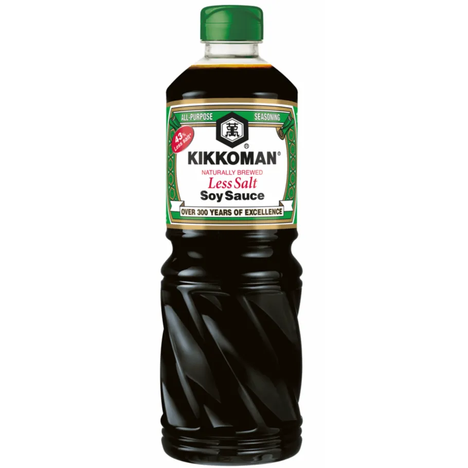 Sauce soja à teneur réduite en sel, 1L, KIKKOMAN