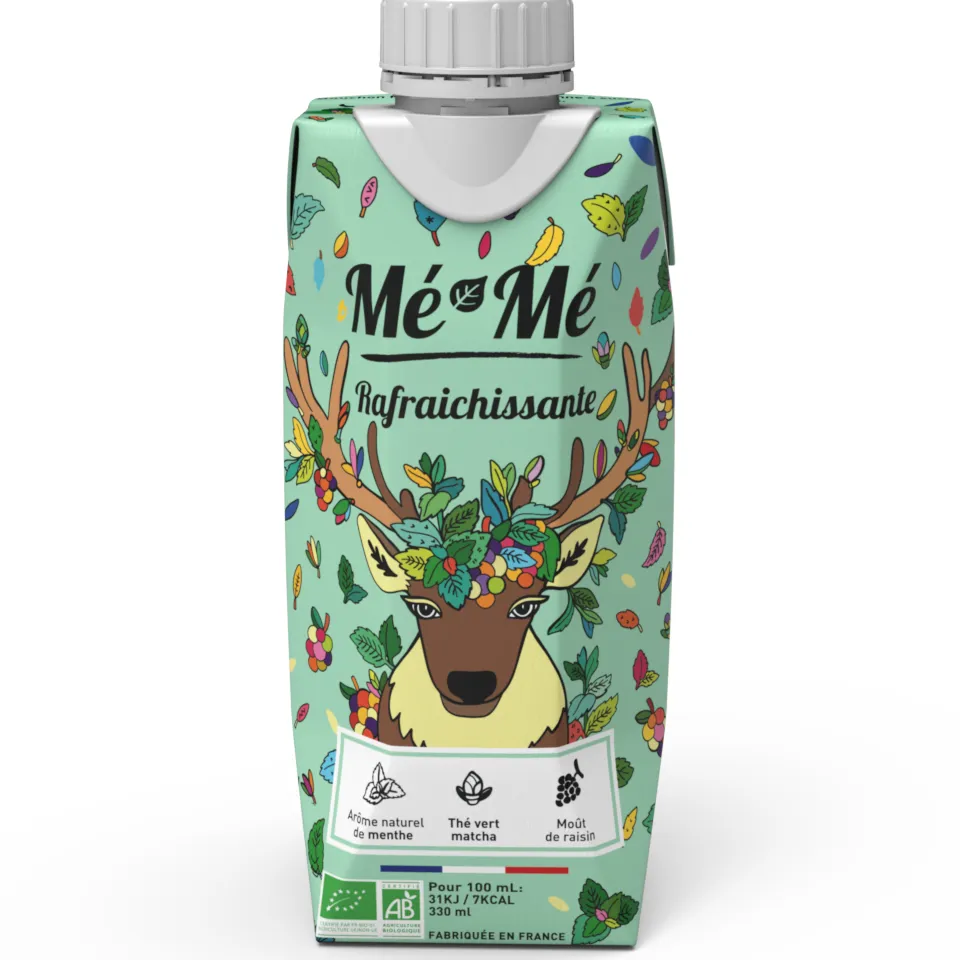 Thé froid Mé-Mé rafraichissant, thé vert matcha & menthe