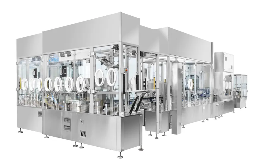 Robotic vial filling line