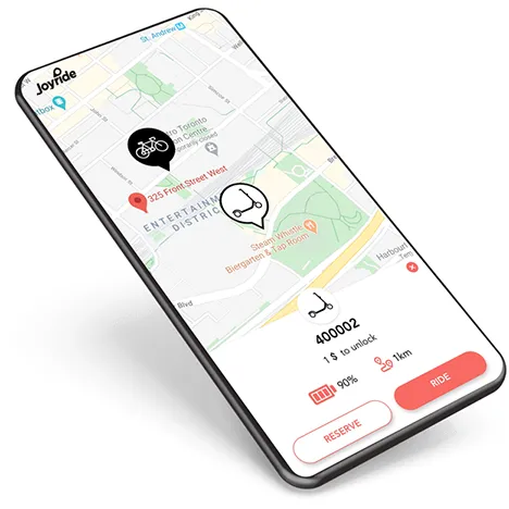 Joyride's white-label user application