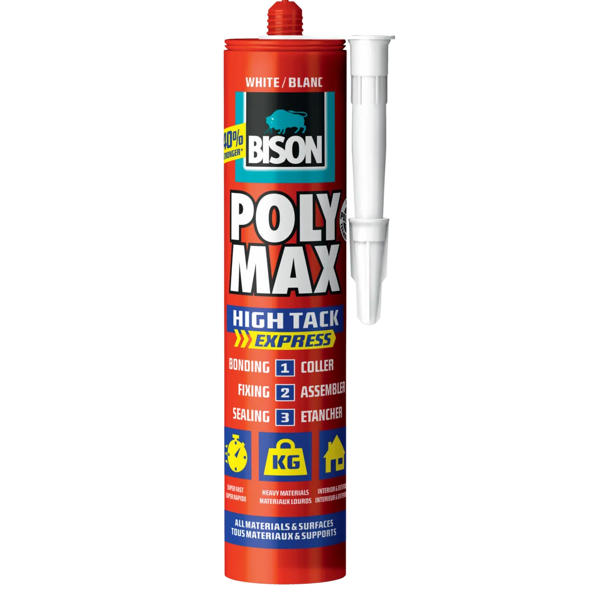 BISON POLY MAX® HIGH TACK EXPRESS Low VOC White Construction Adhesive & Sealant
