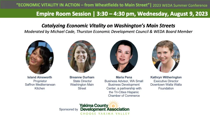 Breakout Session: Catalyzing Economic Vitality on Washington’s Main Streets
