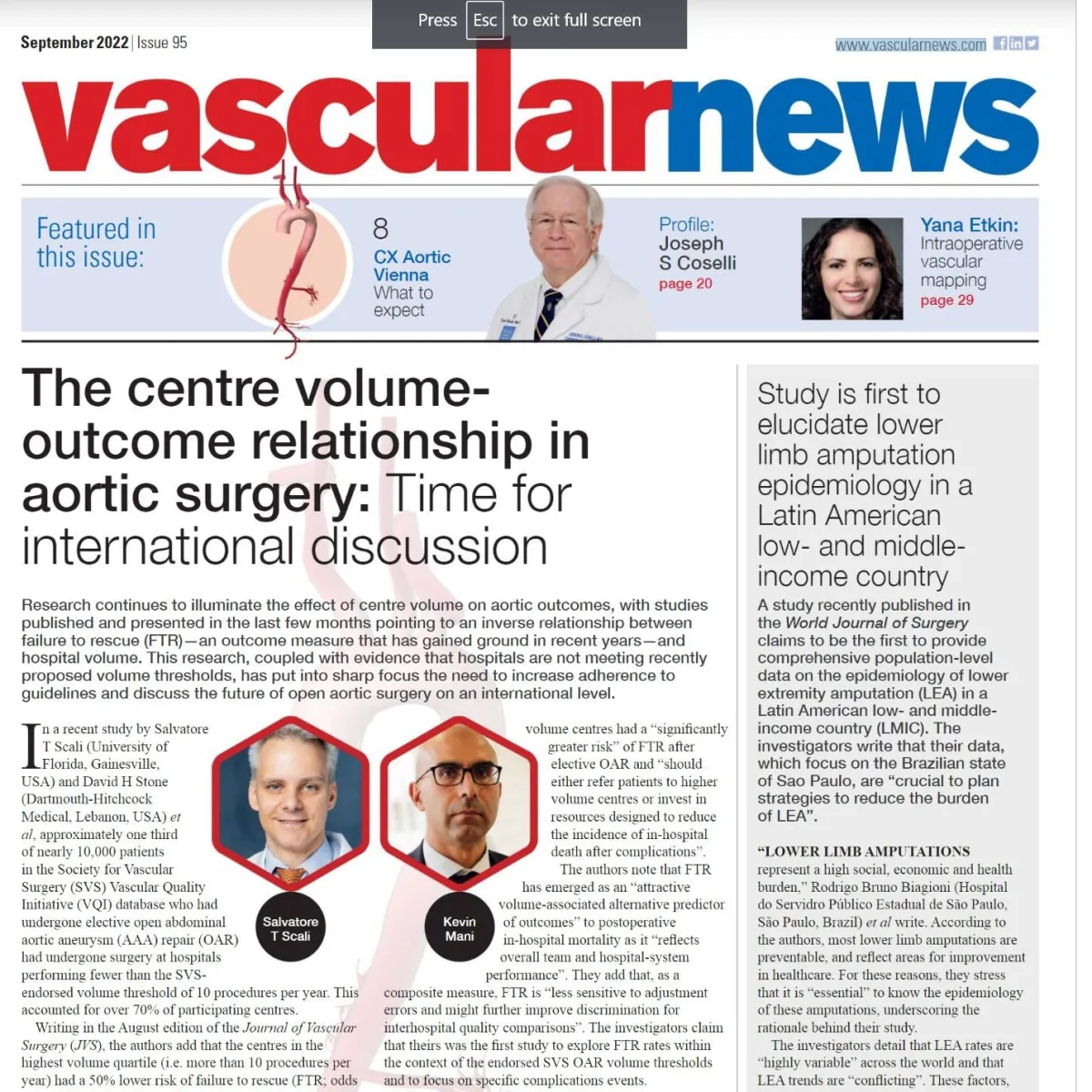 Vascular News 95 – September 2022 OUS Edition