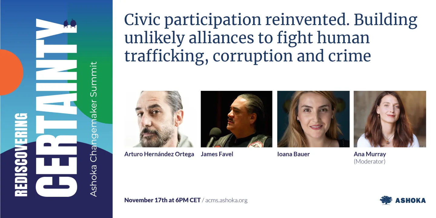 Civic participation reinvented. Building unlikely alliances to fight human traficking, corruption and crime