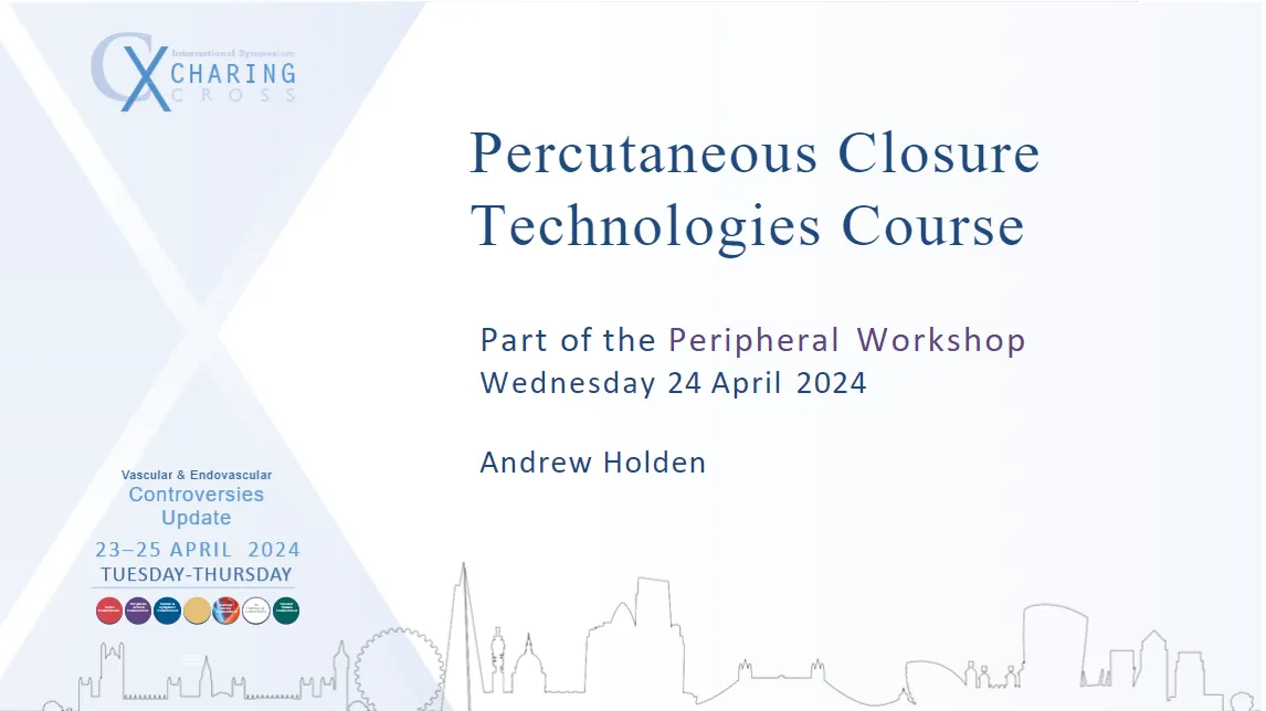 Percutaneous Closure Technologies Course