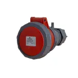 Power CEE contrastekker 5-polig 16A IP67 rood