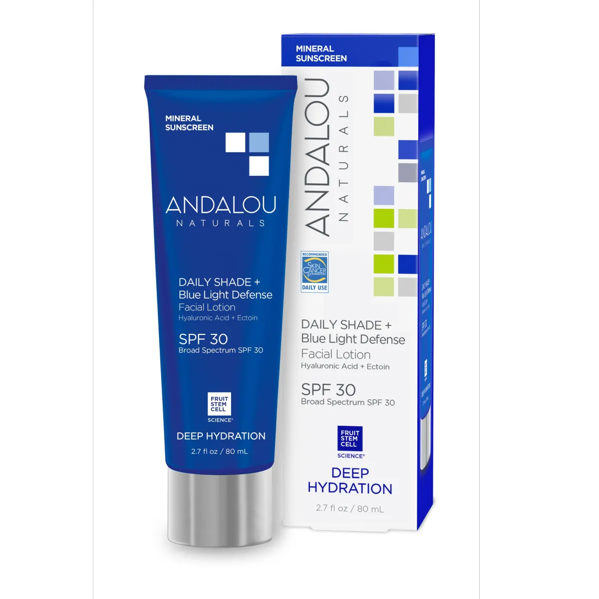 Andalou DEEP HYDRATION Daily Shade + Blue Light Defense SPF 30