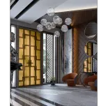 Burnished bronze entry door