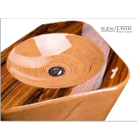 Szkilnik Design Luxury wooden washbasin model Atoll - freestanding one.