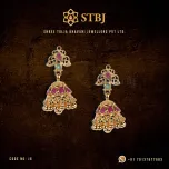 Precious Gem Stones Jhumkis