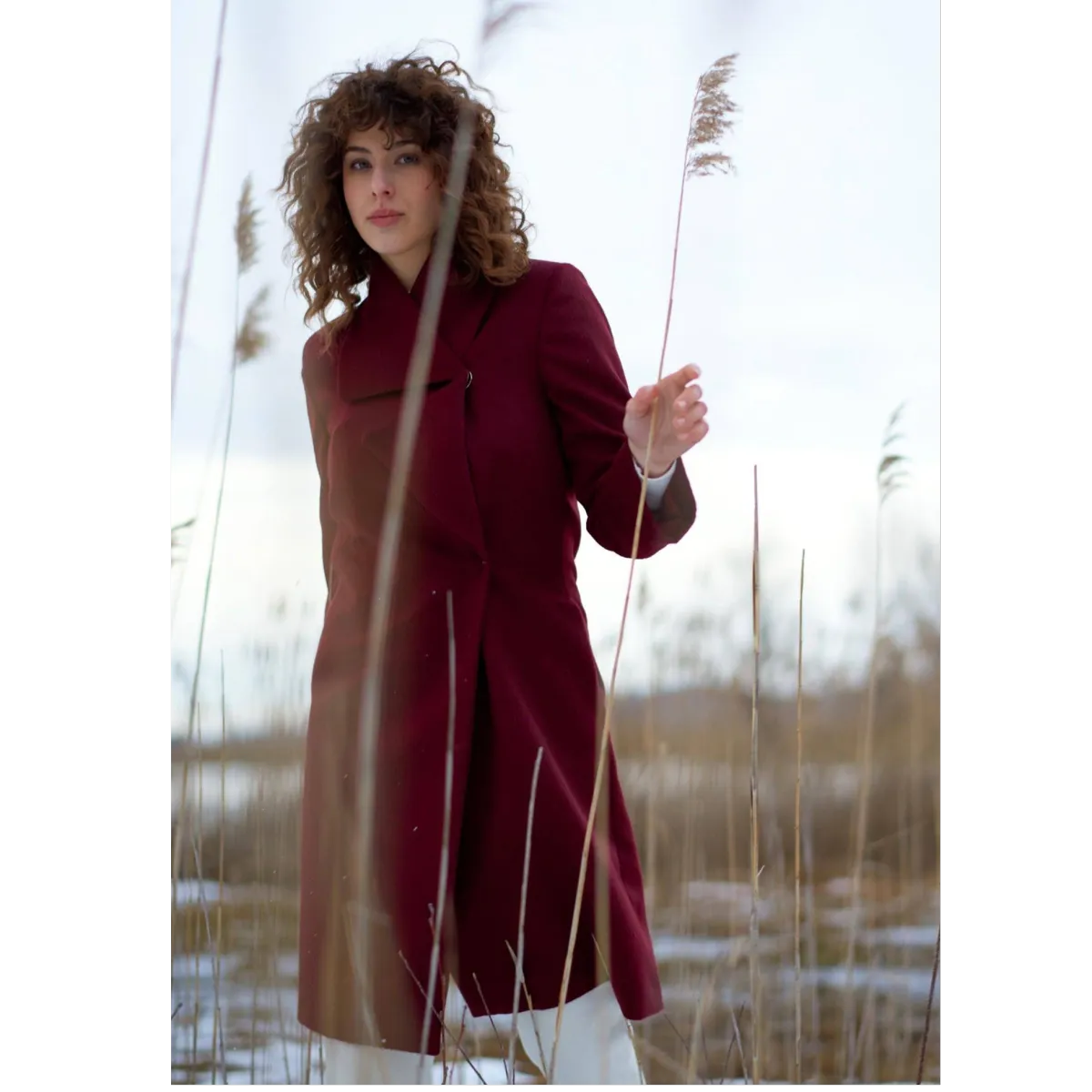 Asymmetrical Babyalpaca Coat