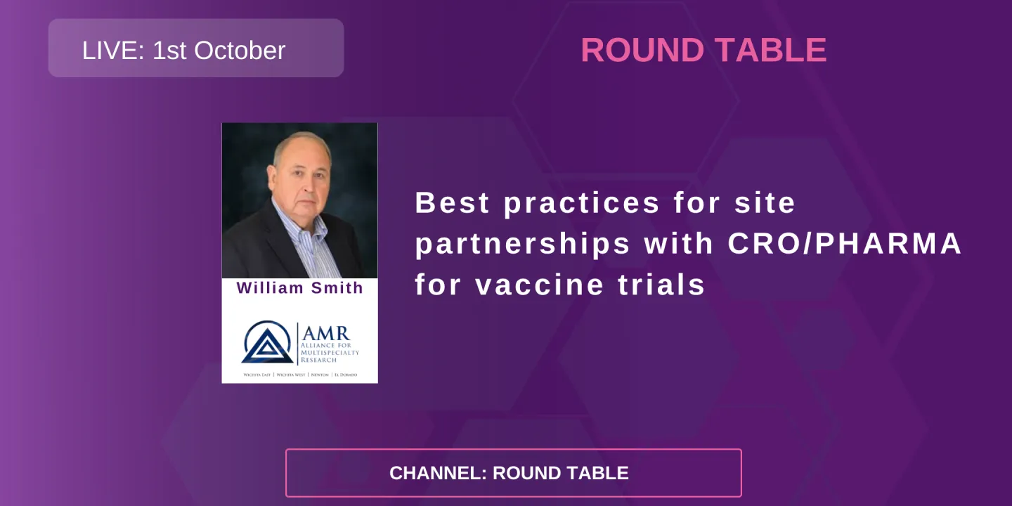 Best practices for site partnerships with CRO/PHARMA for vaccine trials