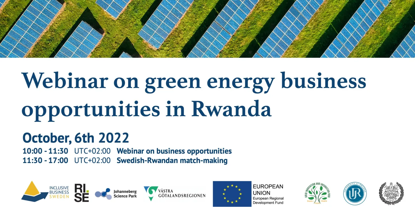 Webinar on green energy business opportunities in Rwanda