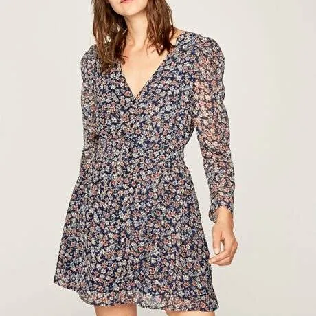 SHORT DRESS PRINTED WITH LOLA FLOWERS