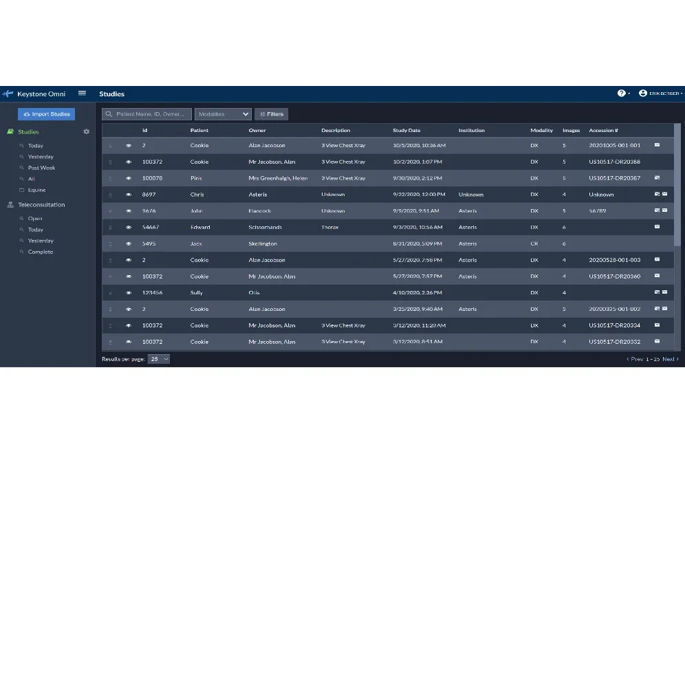 Asteris Keystone PACS Web Demonstration