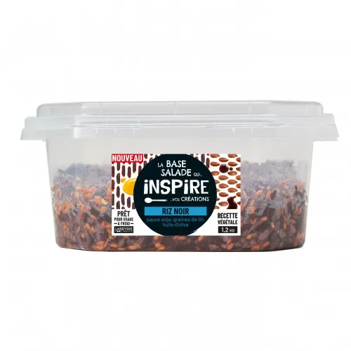 BASES SALADE INSPIRE 1,2 kg RIZ NOIR, GRAINES DE LIN, SAUCE SOJA ET HUILE D’OLIVE