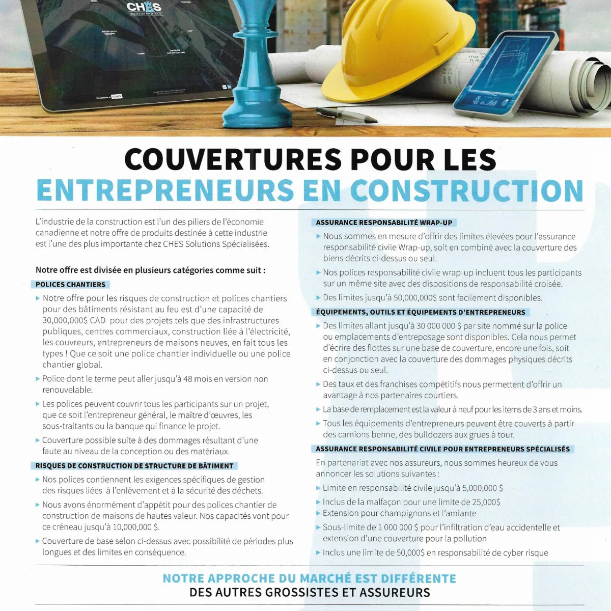 Produits pour entrepreneurs en construction