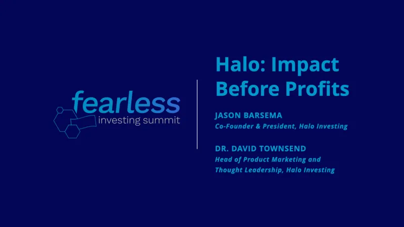 Halo: Impact Before Profits