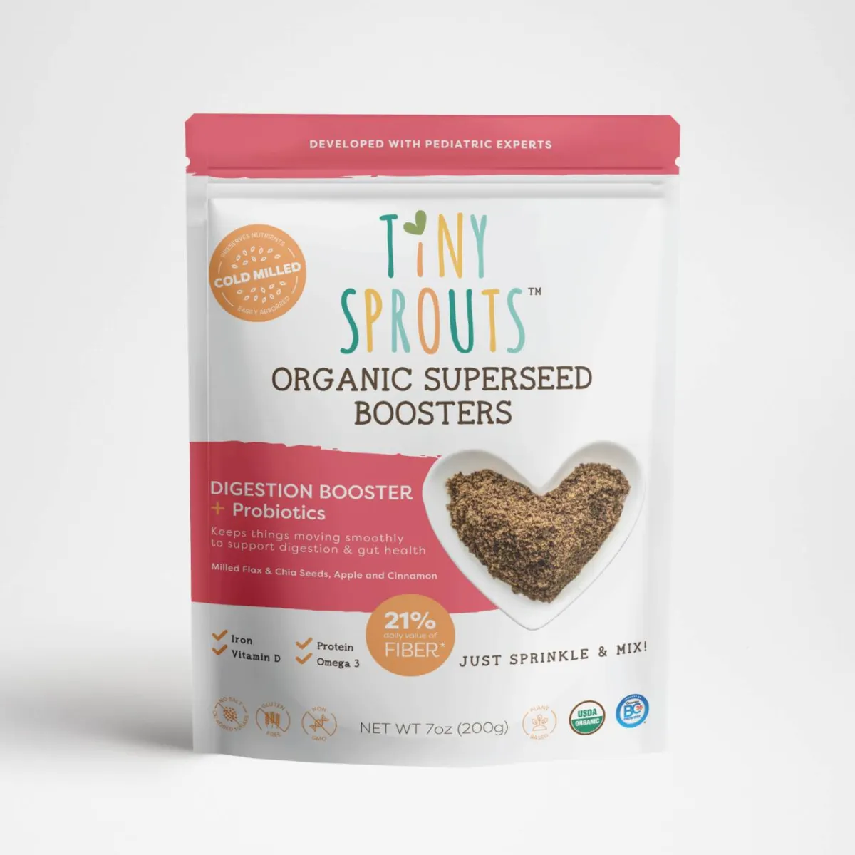 Tiny Sprouts Organic Digestion Booster + Vitamin D & Probiotics