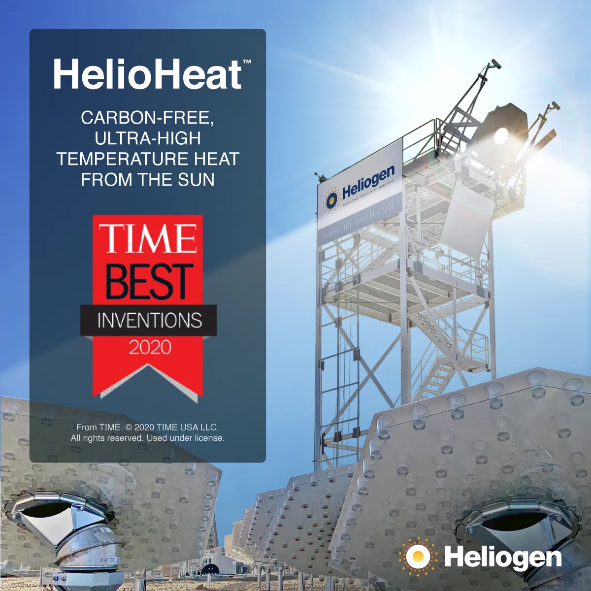 TIME Names Heliogen’s HelioHeat™ to List of the Best Inventions of 2020
