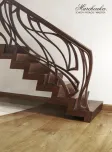 Zig zag stairs with oblique riser