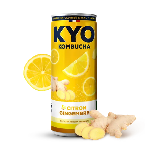 KYO Kombucha can | Lemon-Ginger