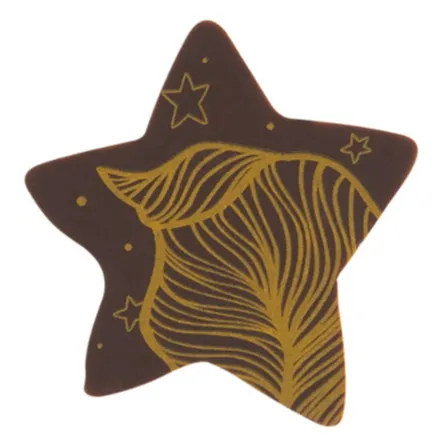 Décor en chocolat - Gamme Empreinte - Etoile belle étoile