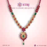 Ruby and Emerald haaram / necklace ( Precious Gem stone Jewellery )