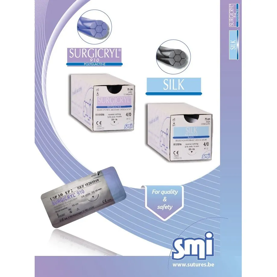 SMI Polyglactine 910 Suture and Black Silk Suture