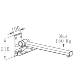 HA-L650 Toilet grab rails hinged foldable for elderly care