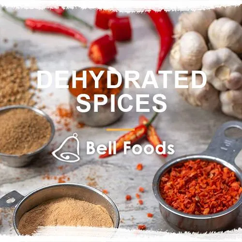 Dehydrated Spices : Dehydrated Garlic, Pepper, Lemongrass, Kaffir Lime Leaf, Coriander Seeds, Chilli, Galangal, Ginger, Fingerroot,