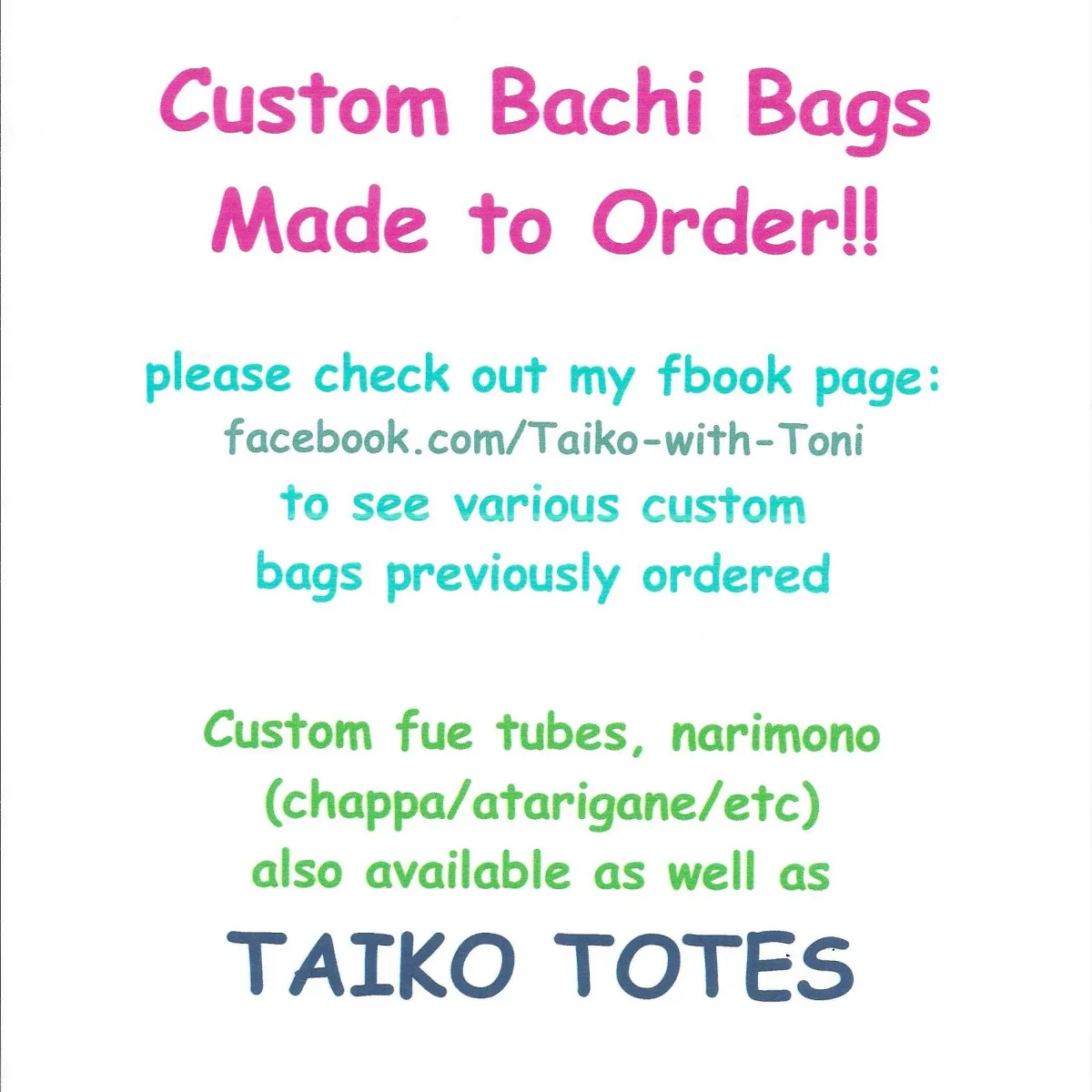 Custom Bachi Bags Made to Order