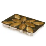 Alvéoles et boîtes pour calissons avec possibilité de collage d'étiquette sur boîte