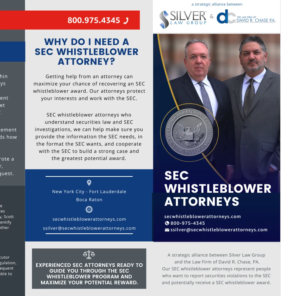 SEC Whistleblowers Attorneys Brochure