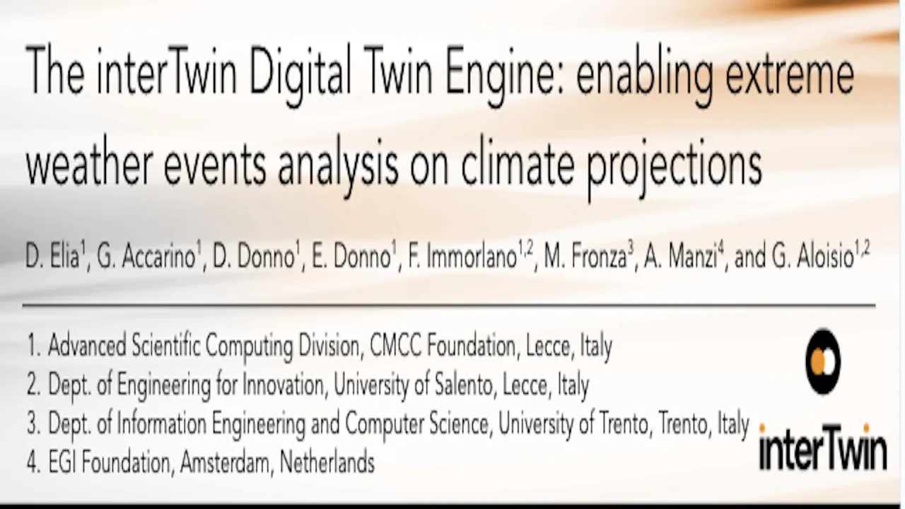 The interTwin Digital Twin Engine: Enabling Extreme Weather Events Analysis on Climate Projections