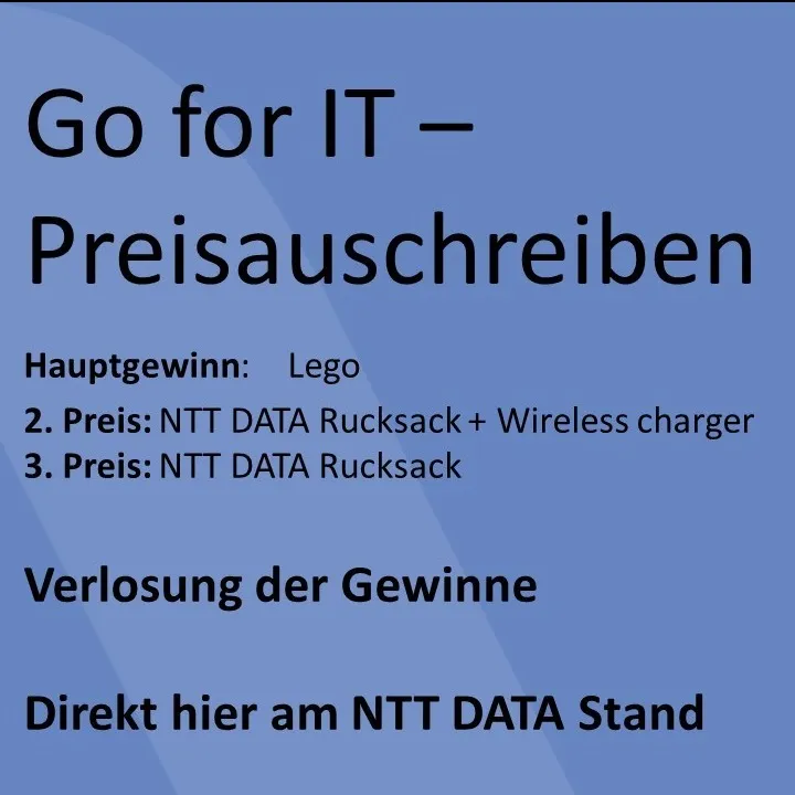 Go for IT - Preisausschreiben