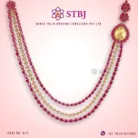 Ruby and Emerald haaram / necklace ( Precious Gem stone Jewellery )