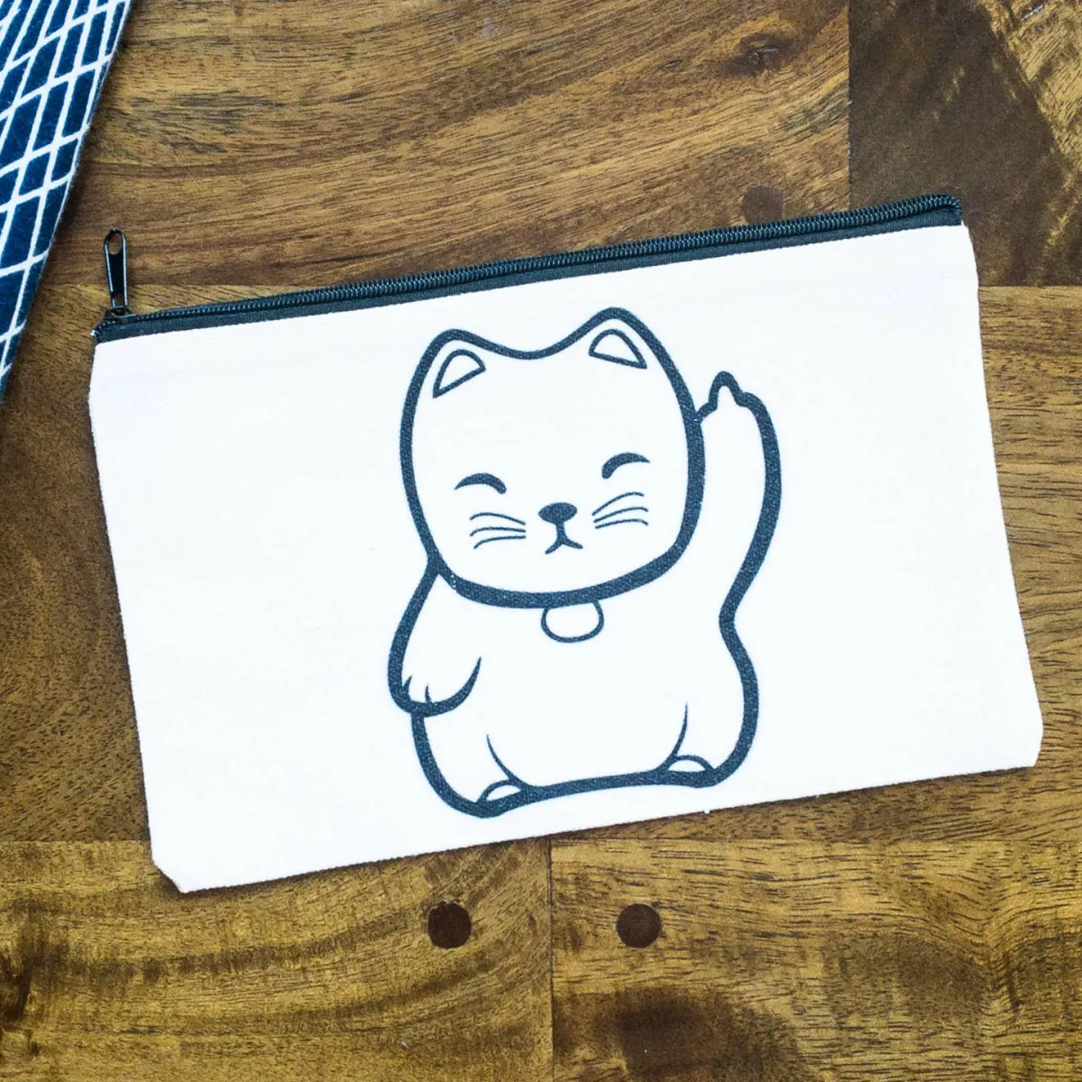 Angry Maneki Neko Cosmetic Bag