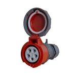 Power CEE contrastekker 5-polig 32A IP67 rood
