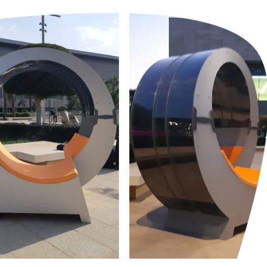 Solar street furniture installed at King Abdullah University of Science and Technology (KAUST)