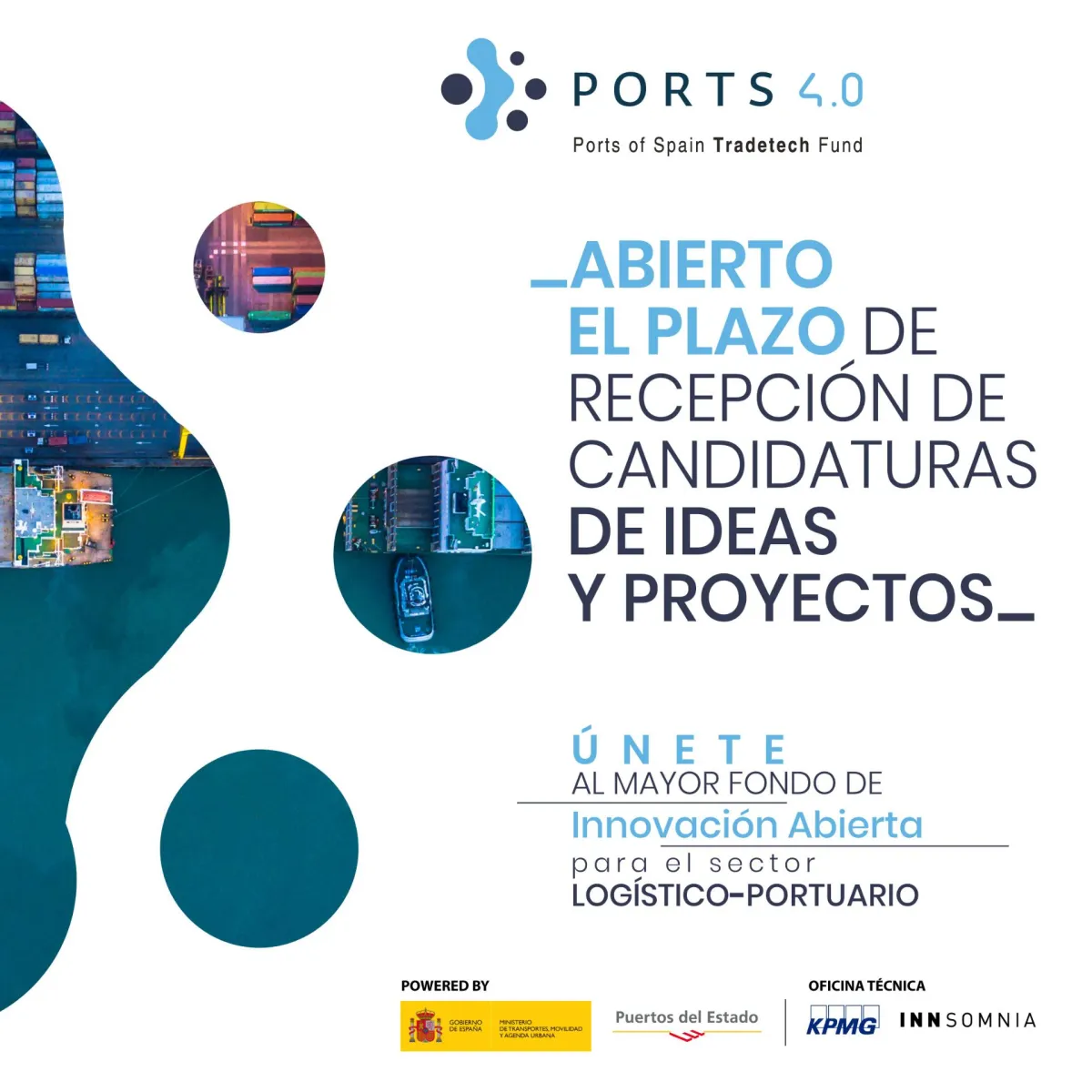 Ports 4.0: Abierto el plazo de recepción de candidaturas de ideas y proyectos