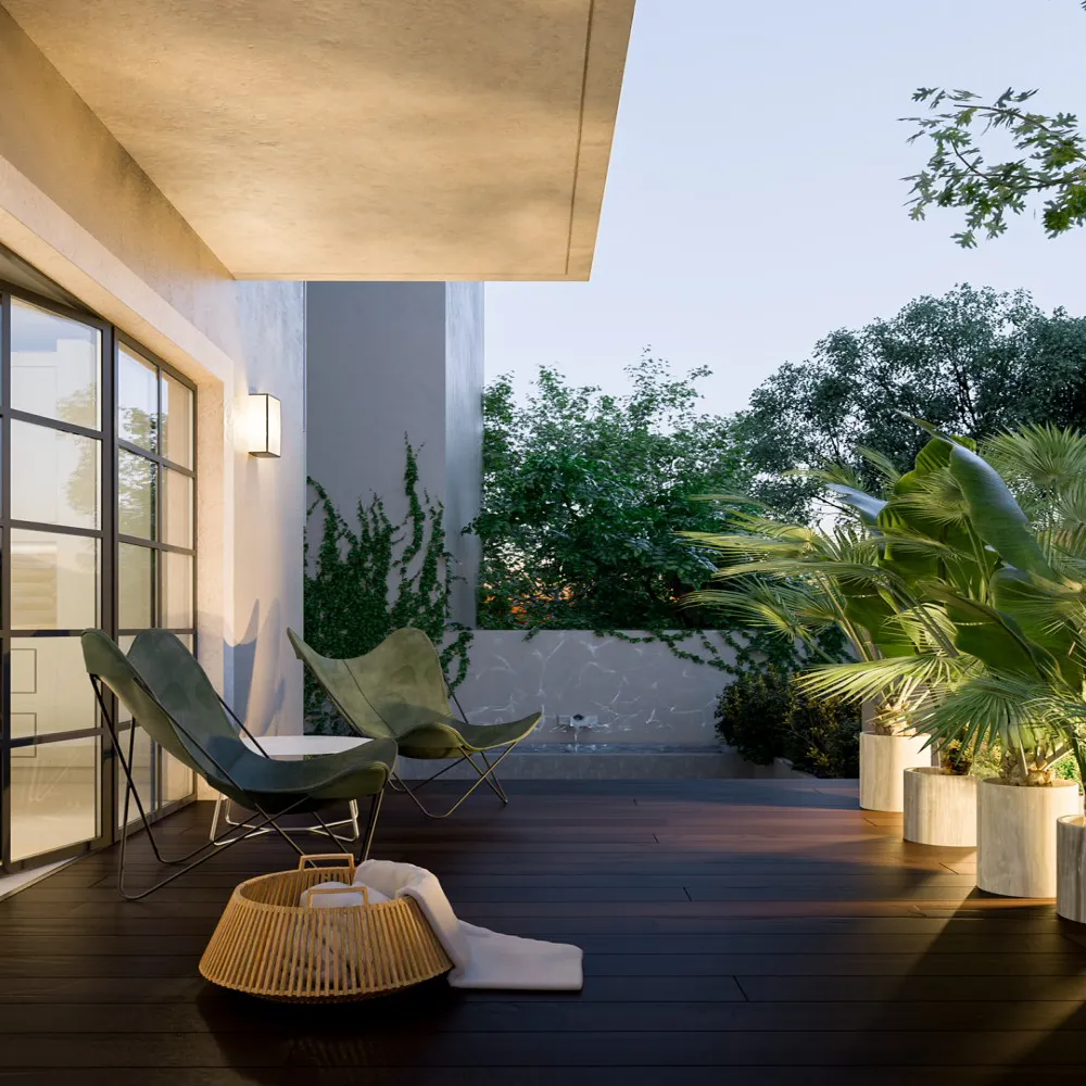 2 bedroom apartment with garden