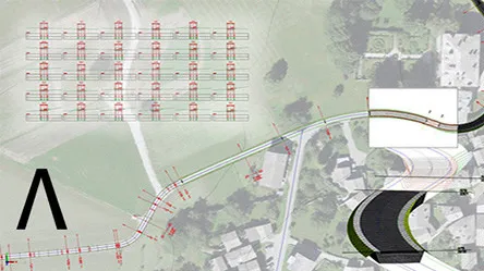 Road design in BIM environment - Terrain, axes and road model