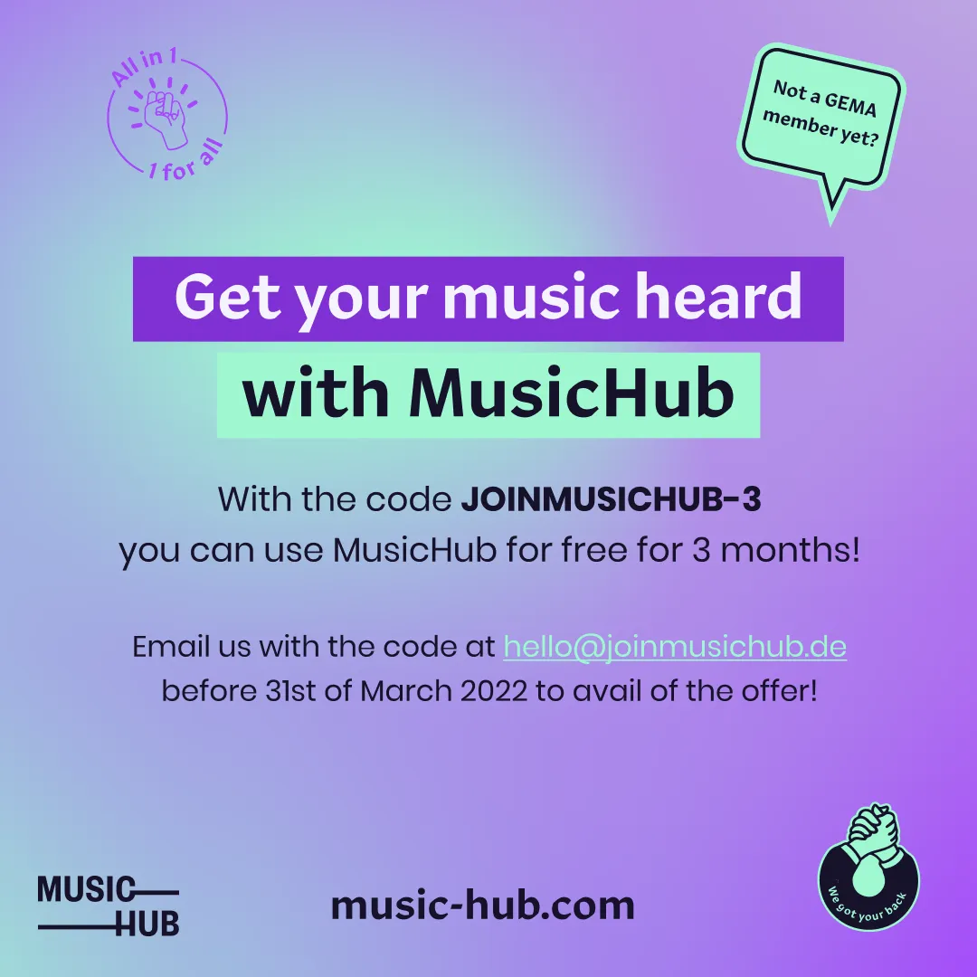 MusicHub 3 months for free