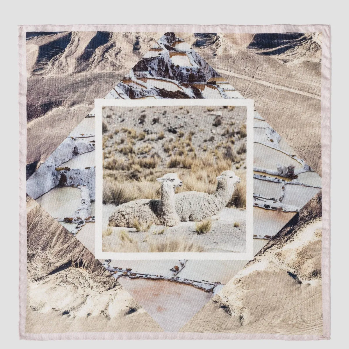 Alpaca Print Silk Pochette