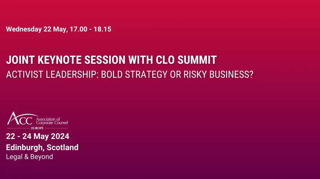 Joint Keynote Session - Activist Leadership: Bold Strategy or Risky Business?