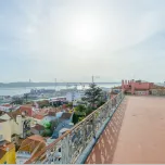 In Lapa with terrace and river front view
