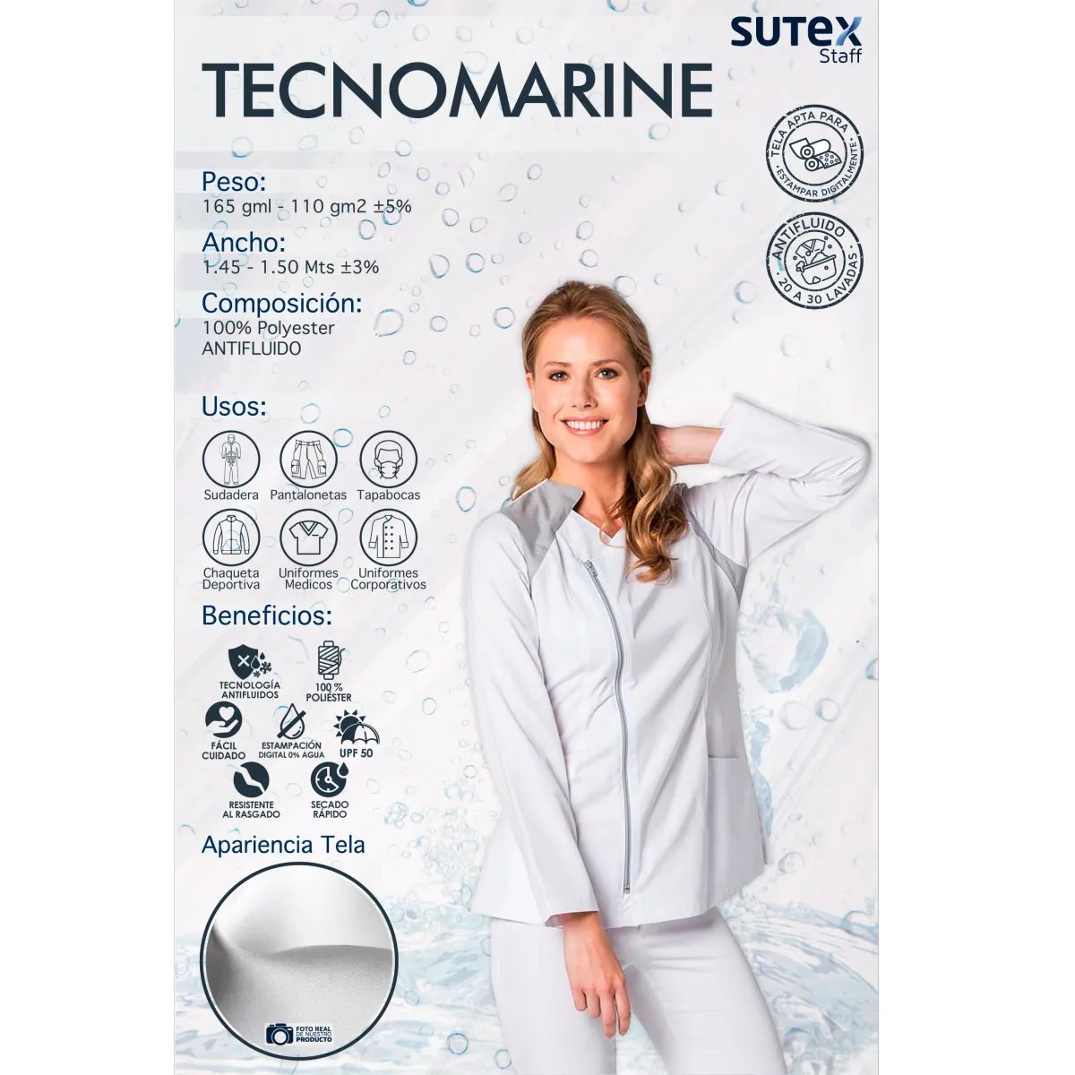 Telas para uniformes/Telas antifluido - TECNOMARINE