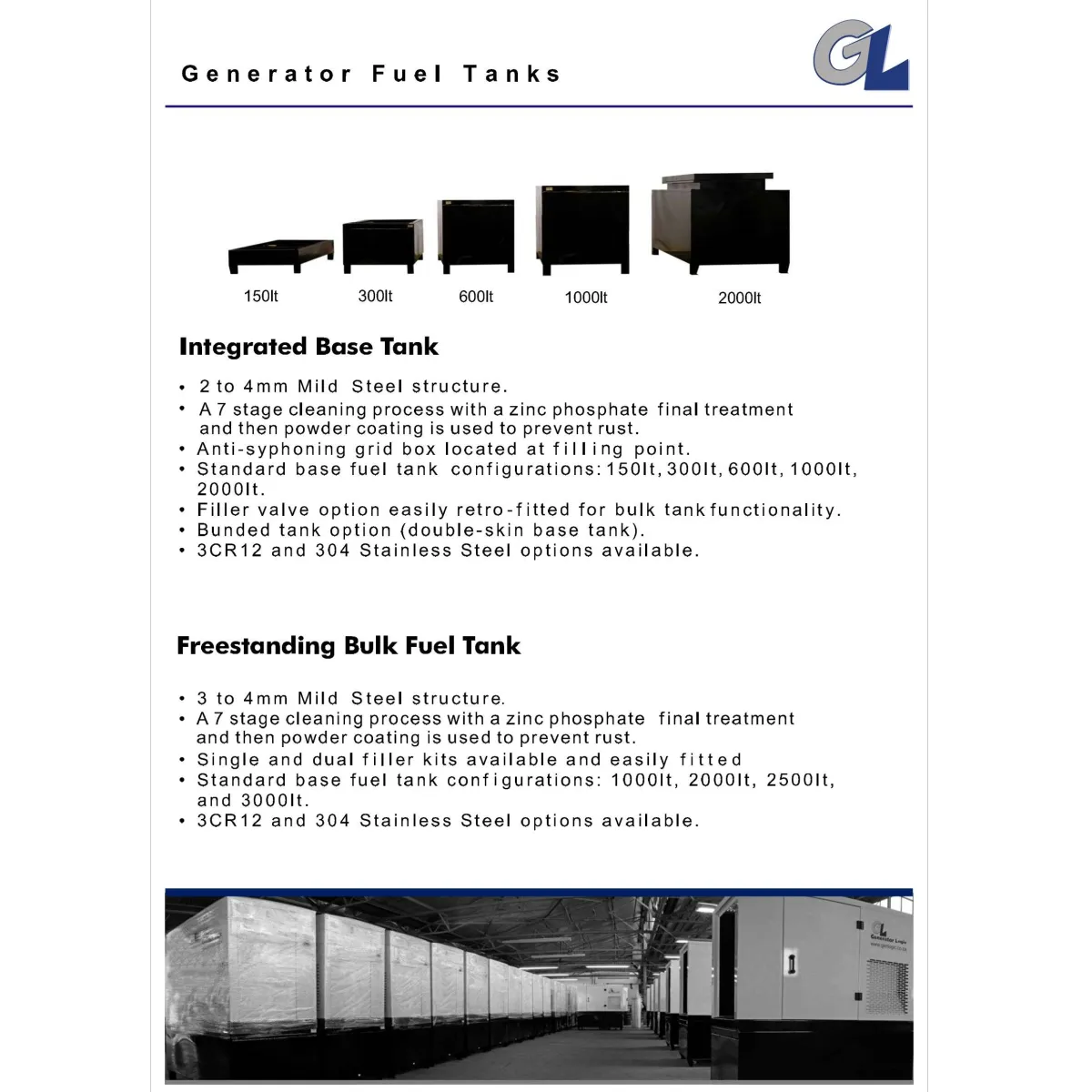 Generator Fuel Tanks and Freestanding Bulk Fuel Tanks