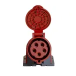 Power CEE opbouw wandcontactdoos 5-polig 32A IP44 rood